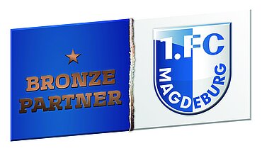 Bronze partner of the blue and white football club 1. FC Magdeburg