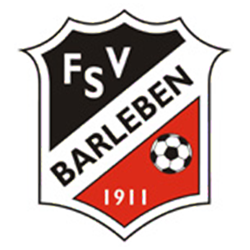 schwarz-rotes Logo des Fußballvereins FSV Barleben